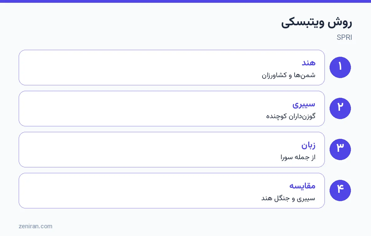 روش ویتبسکی: کار میدانی در هند، سیبری، یادگیری زبان سورا و مقایسه